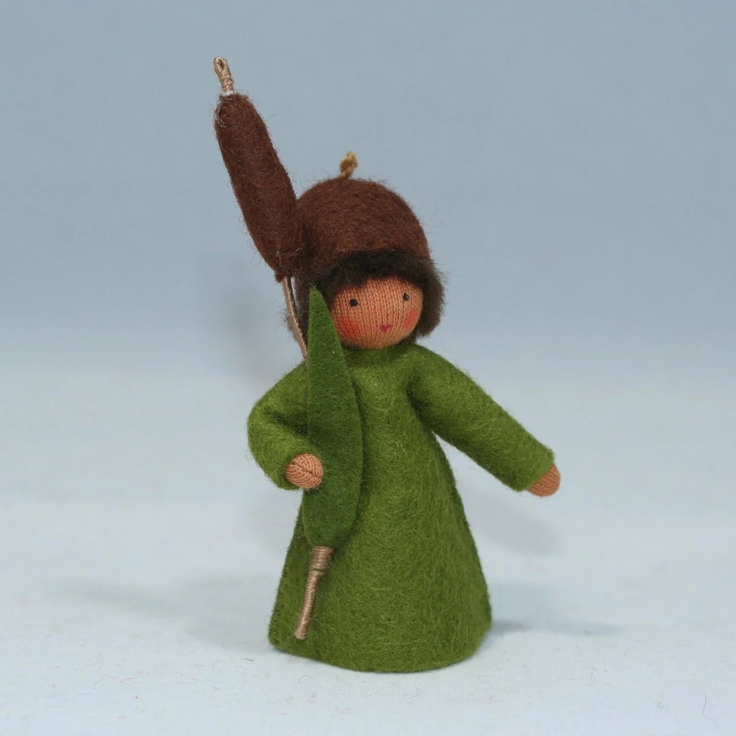 Ambrosius Cattail Fairy  | 3" Miniature Standing Doll