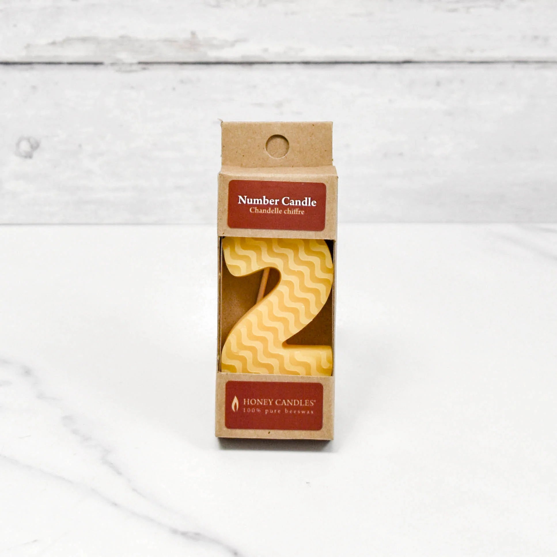 Honey Candles Number 2 Natural Beeswax Party Candle