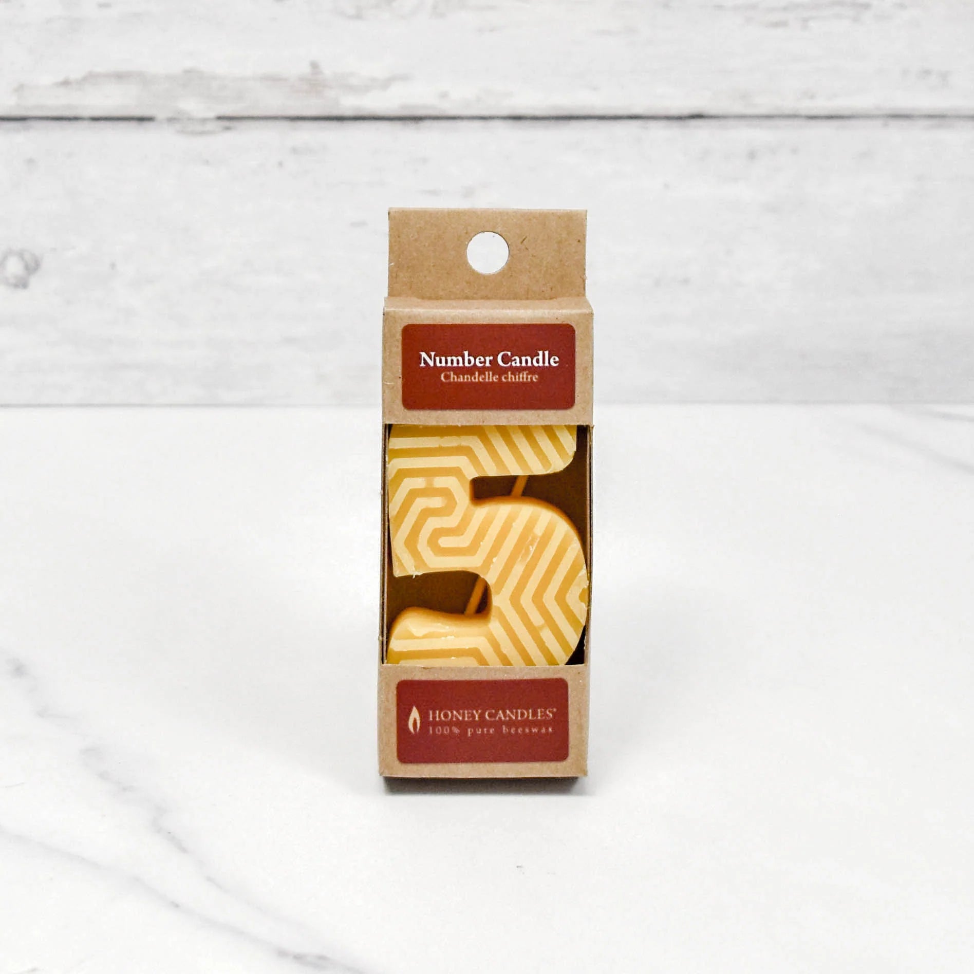 Honey Candles Number 5 Natural Beeswax Party Candle