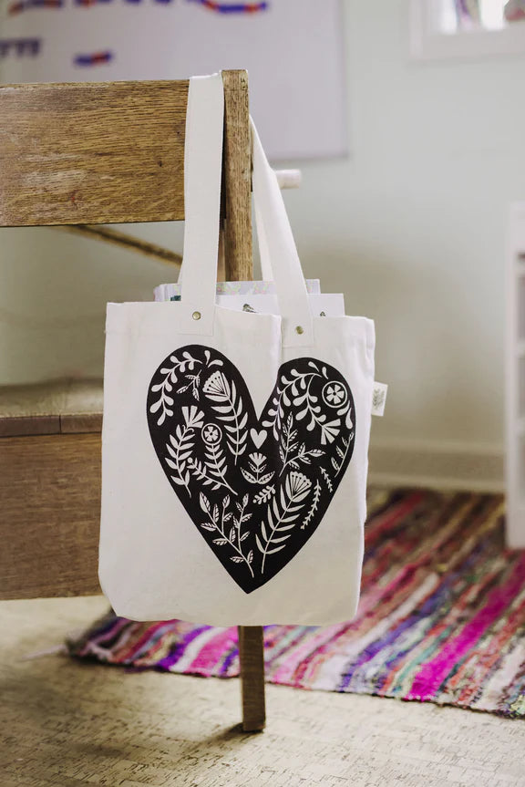 Black Heart Kids Tote