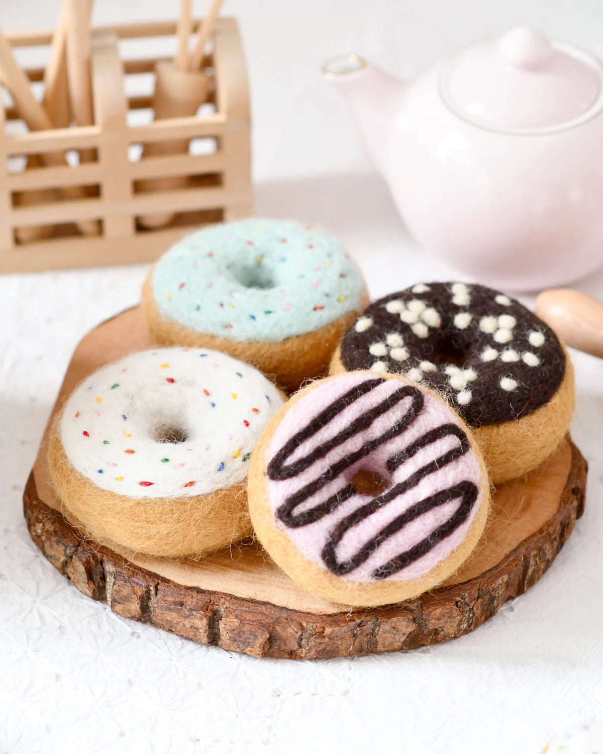 Tara Treasures Felt Doughnuts Donuts (Set of 4)