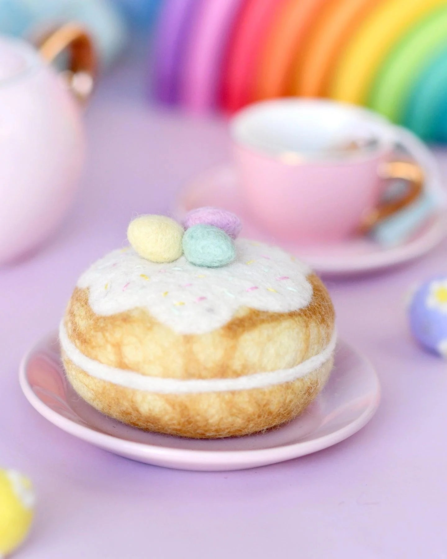 Tara Treasures Felt Pastel Eggs Doughnut (Donut)