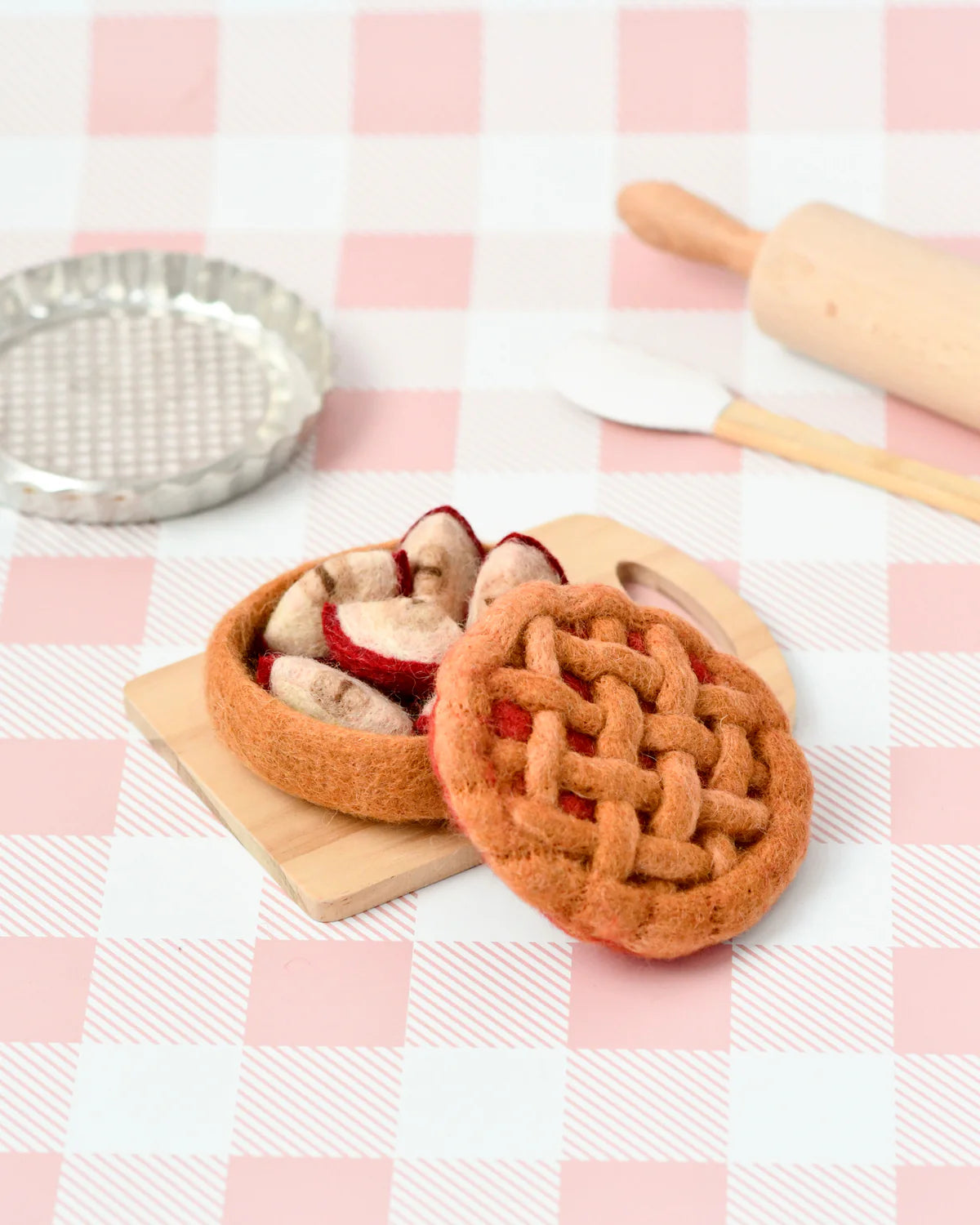 Felt Apple Pie Play Food Set