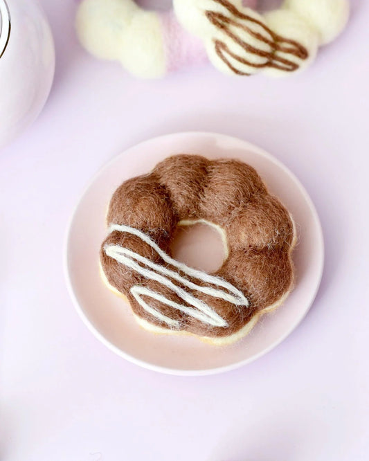 Tara Treasures Felt Chocolate Pon De Ring Mochi Donut