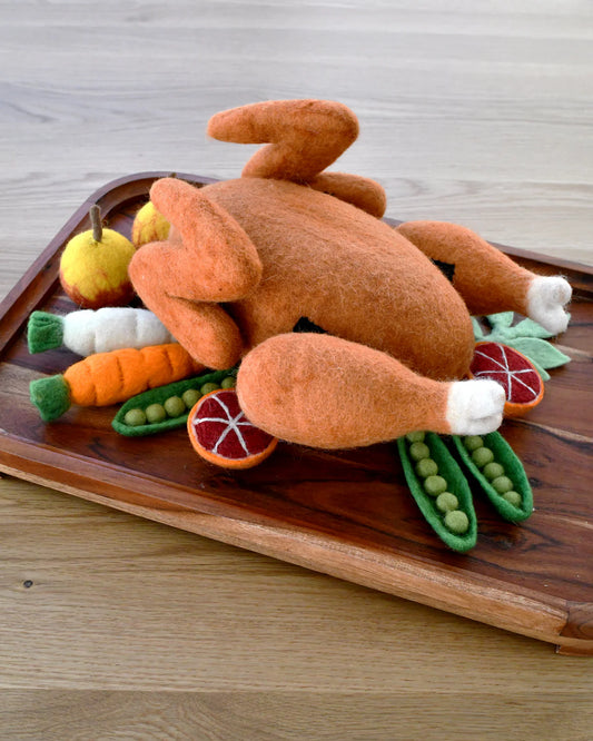 Felt Roast Turkey Play Food Set