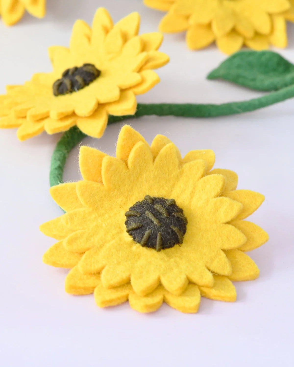 Felt Yellow Sunflower Garland 2.4m