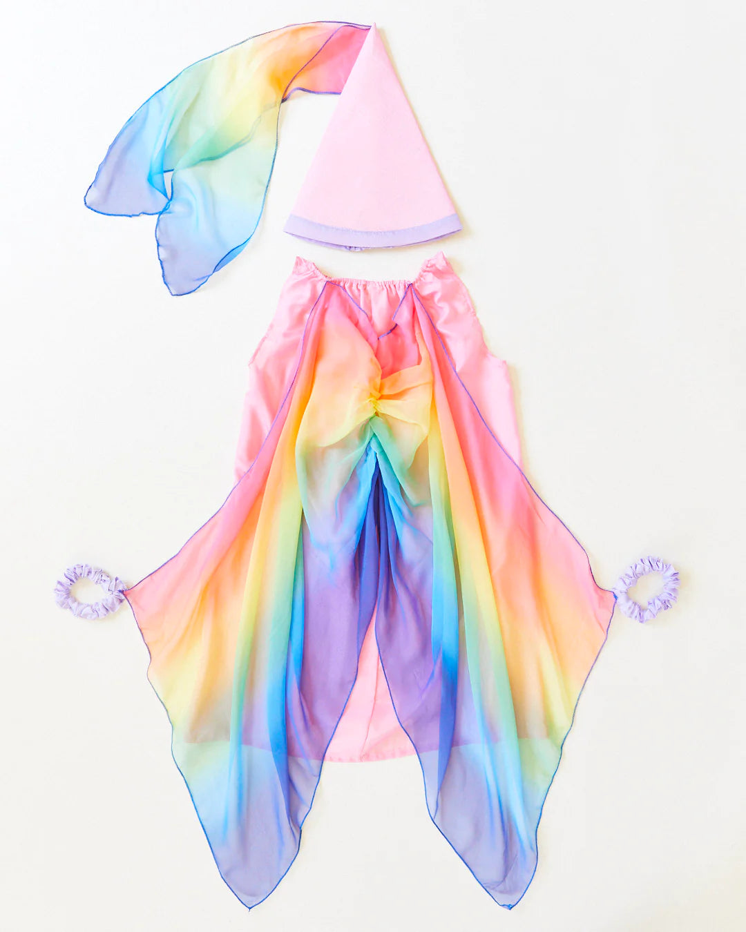 Sarah's Silks Fairy Dress - Pink & Rainbow