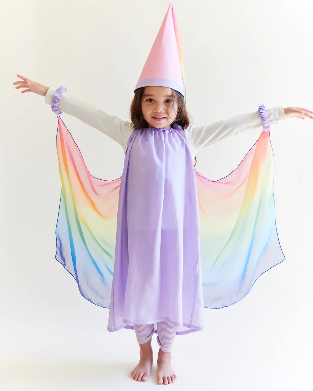 Sarah's Silks Fairy Dress - Lavender & Rainbow