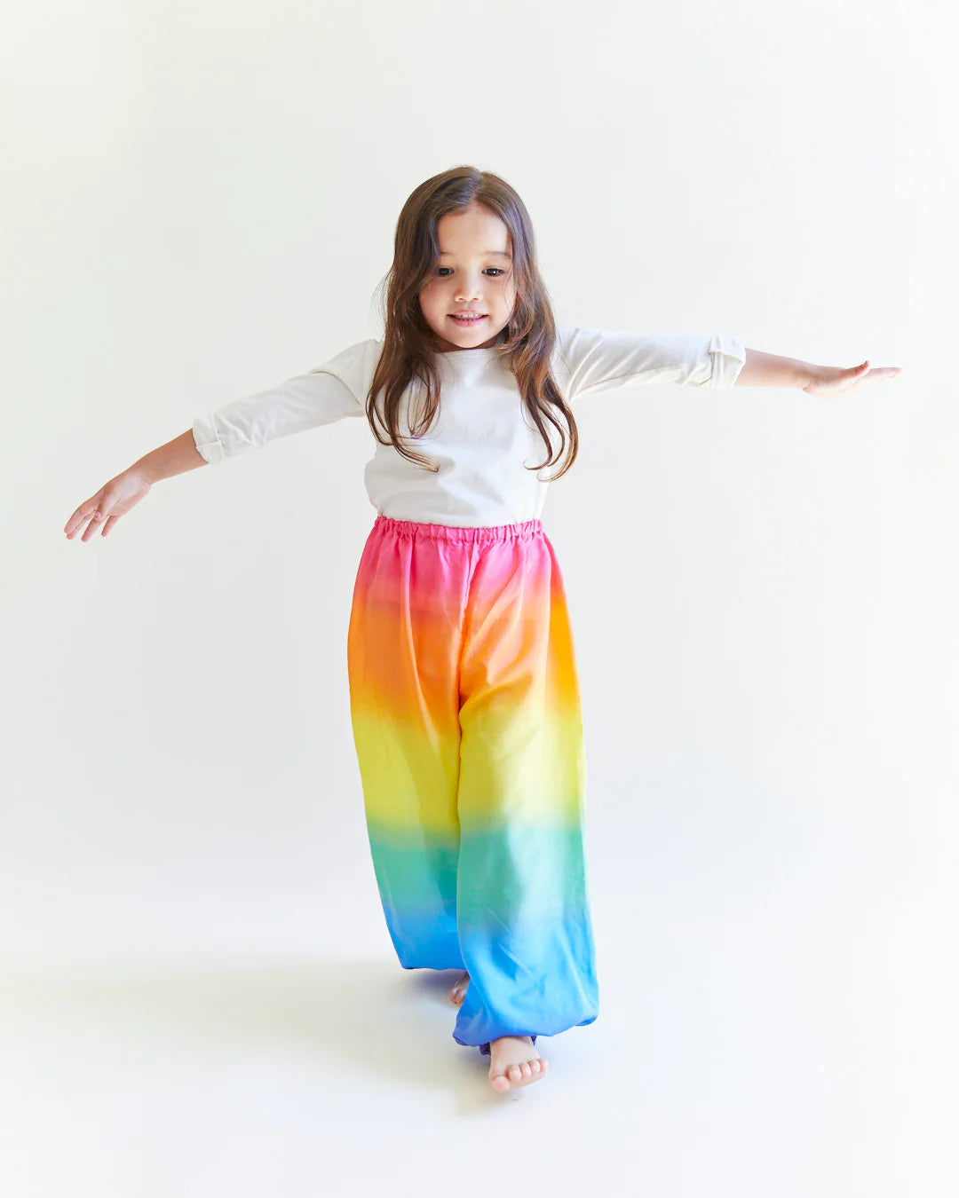 Sarah's Silks Silk Pants - Rainbow