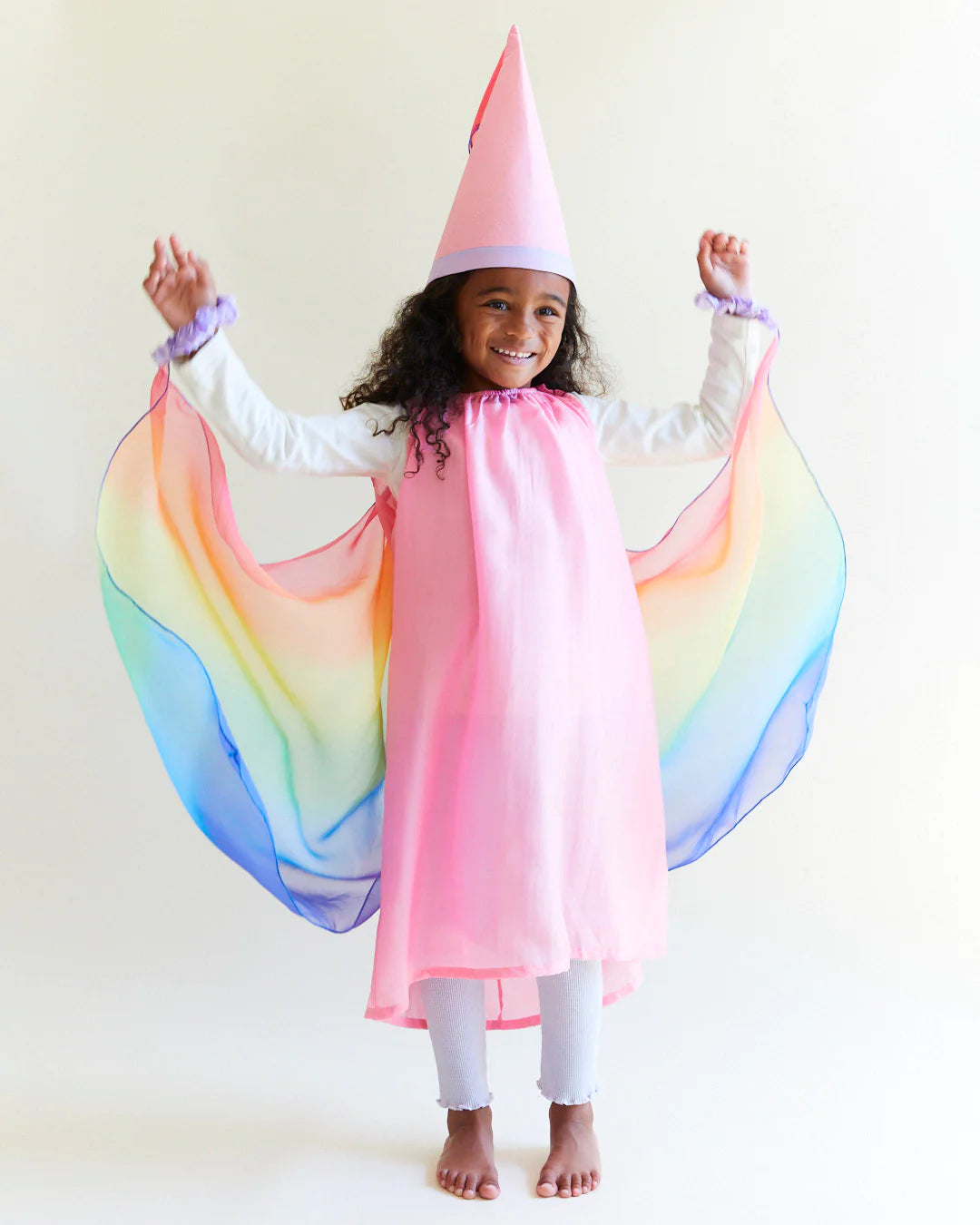 Sarah's Silks Fairy Dress - Pink & Rainbow