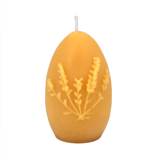 Honey Candles Natural Beeswax Lavender Egg Candle