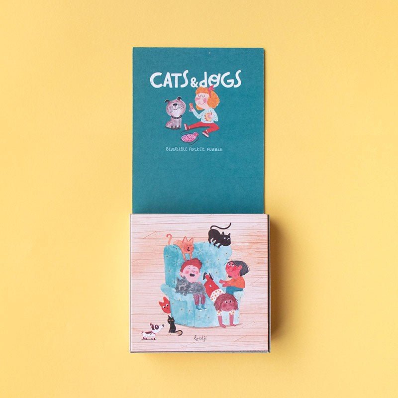 Cats & Dogs Reversible Pocket Puzzle by Londji