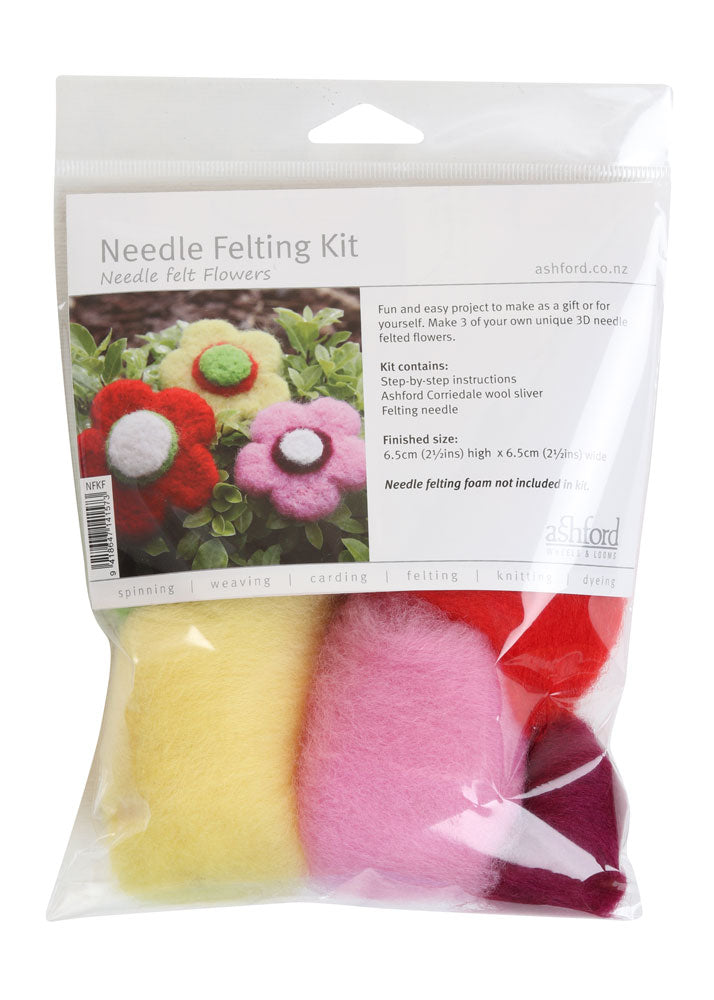 Needle Felting Kit: Flowers