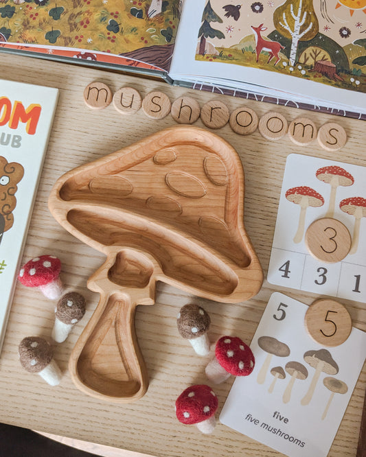 Mushroom Tray  |  Cherry Wood