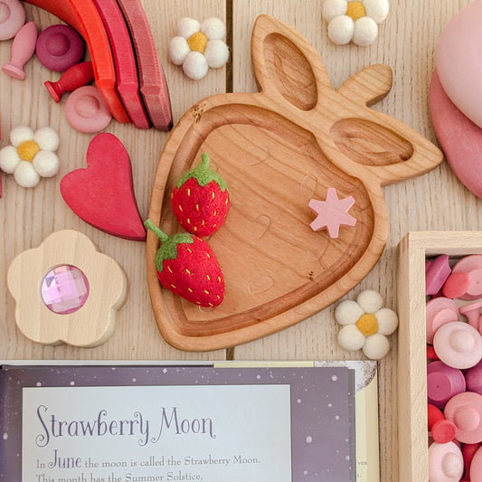 Strawberry Tray  |  Cherry Wood