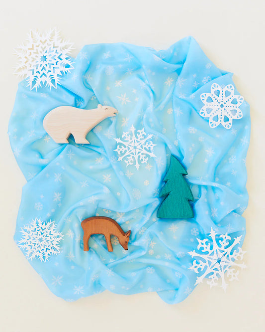 Sarah's Silks Snowflake Mini Playsilk