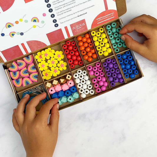 Rainbow & Flower Bracelet Making Kit (Makes 10 Bracelets)