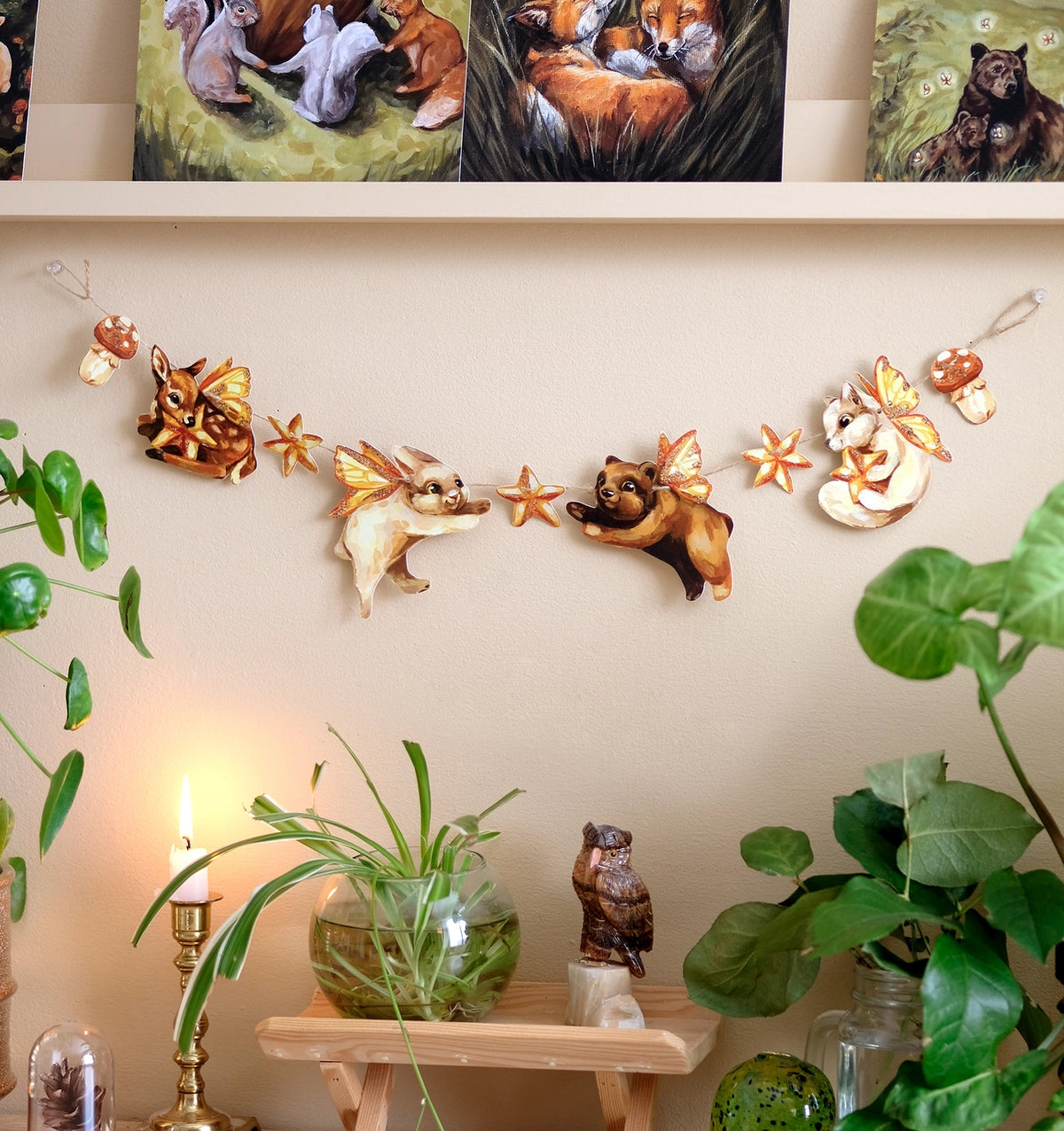 Stars & Fairy Animals Paper Garland | DIY Garland Kit