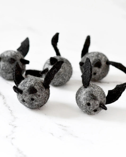 Felt Bats Loose Parts - 5 Bats