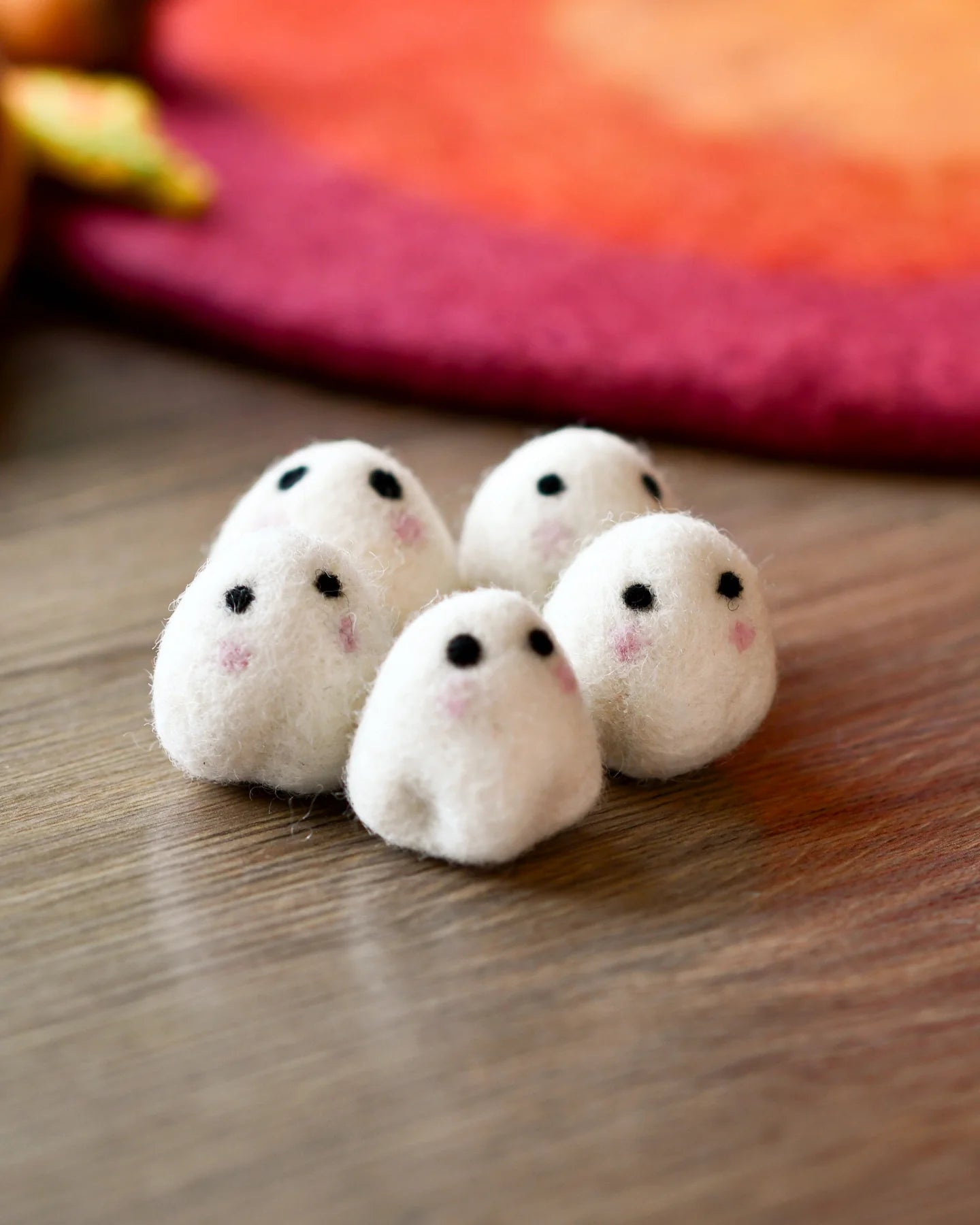 Felt Cute Ghosts Loose Parts - 5 Ghosts
