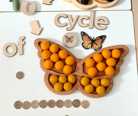 Large Butterfly Tray  |  Cherry Wood
