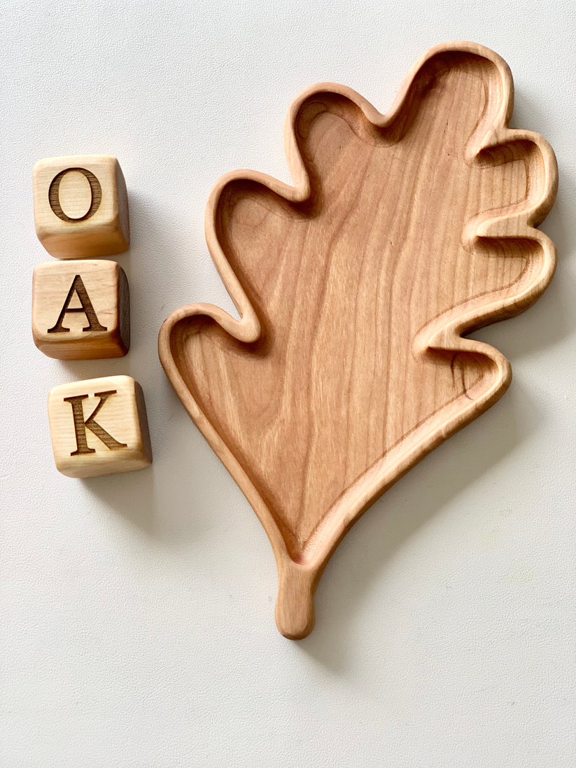 Oak Leaf Tray | Cherry Wood