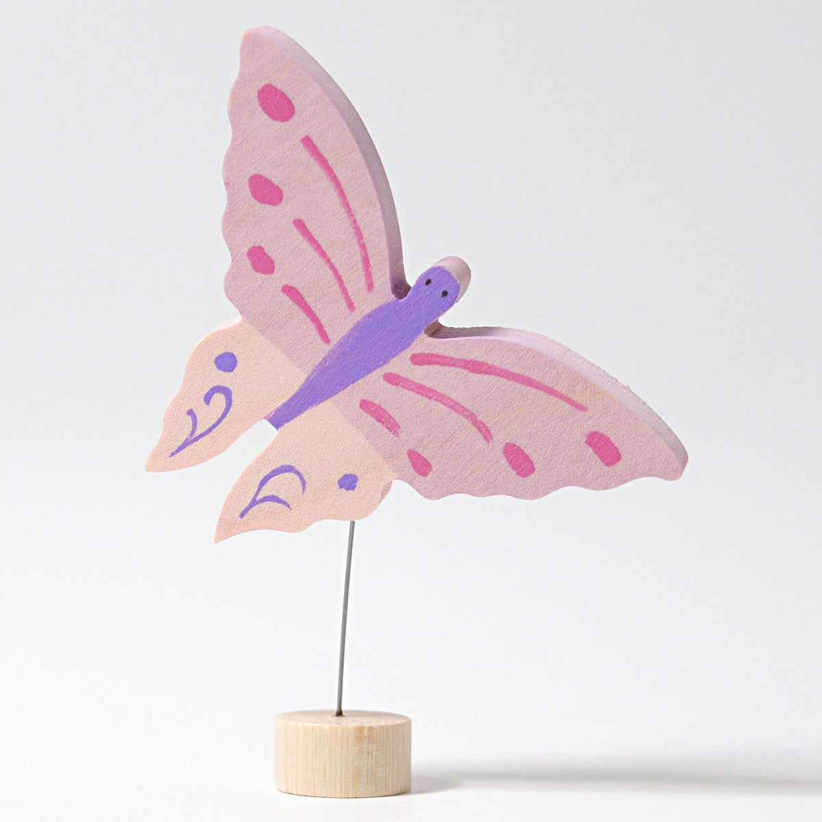 Grimm's Deco Handcoloured Wire Butterfly, Pink Decorative Figures
