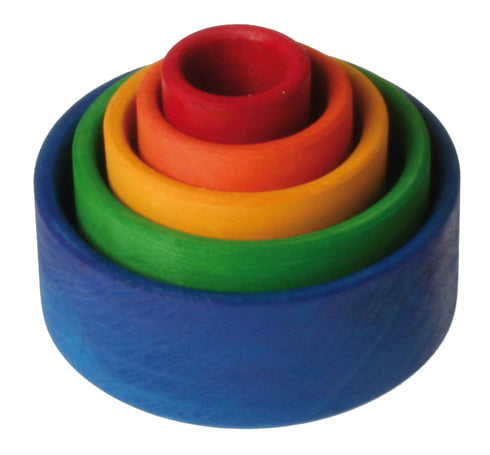Grimm's Stacking Bowls, multi-colour Outside Blue