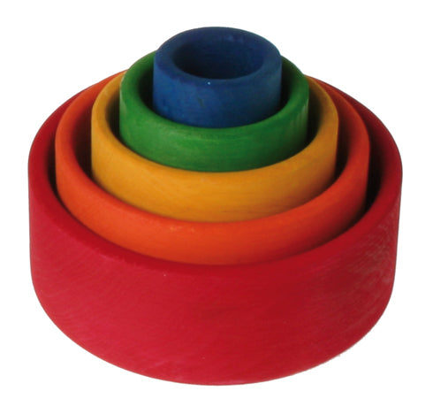 Grimm's Stacking Bowls, multi-colour Outside Red