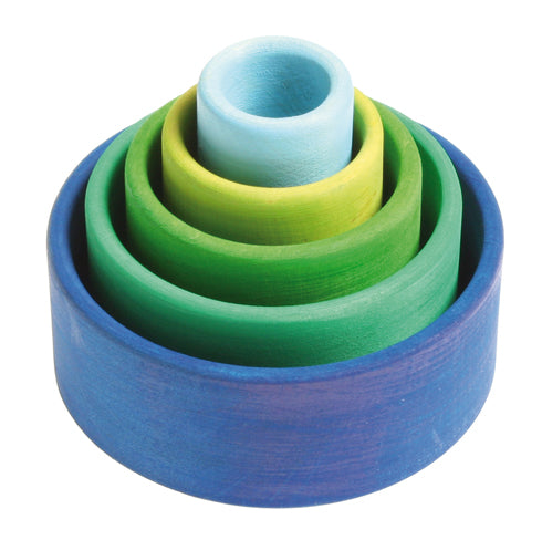 Grimm's Stacking Bowls, Oceanblue