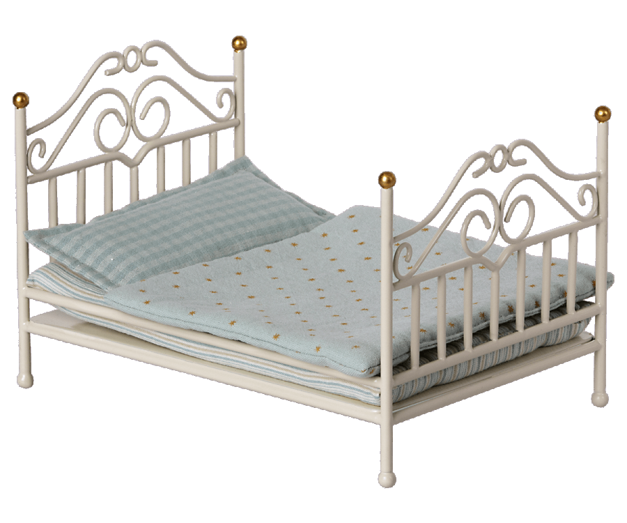Maileg Vintage bed, Micro - Off white