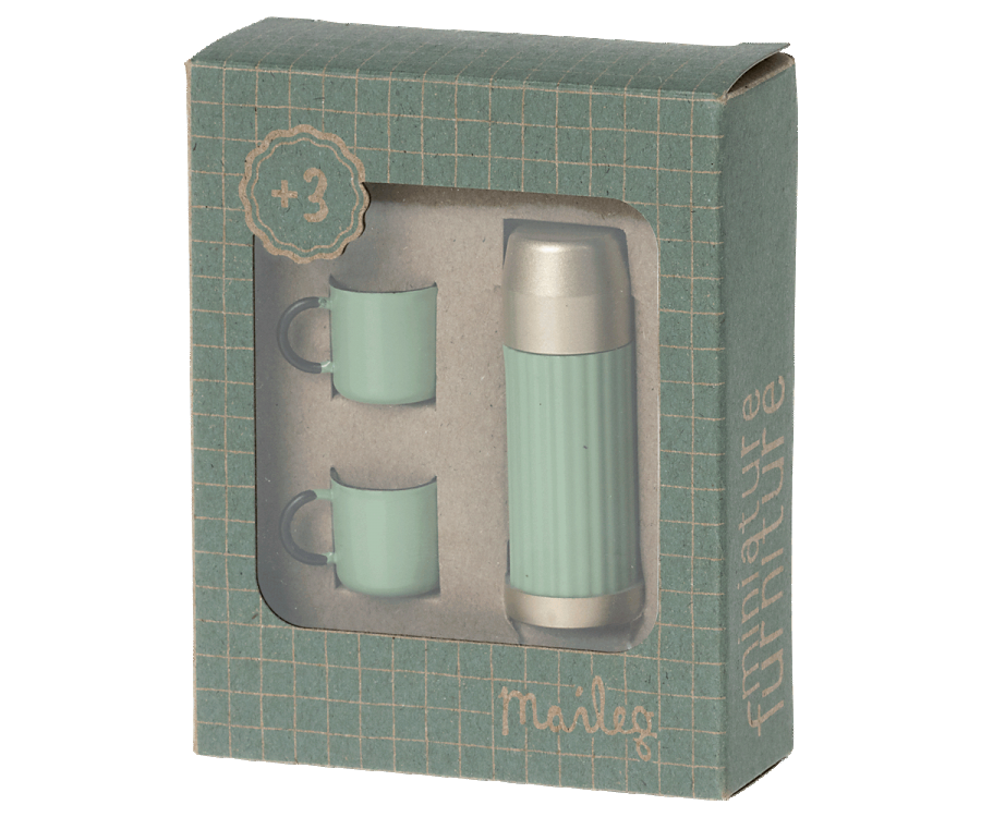 Maileg Thermos and cups - Mint