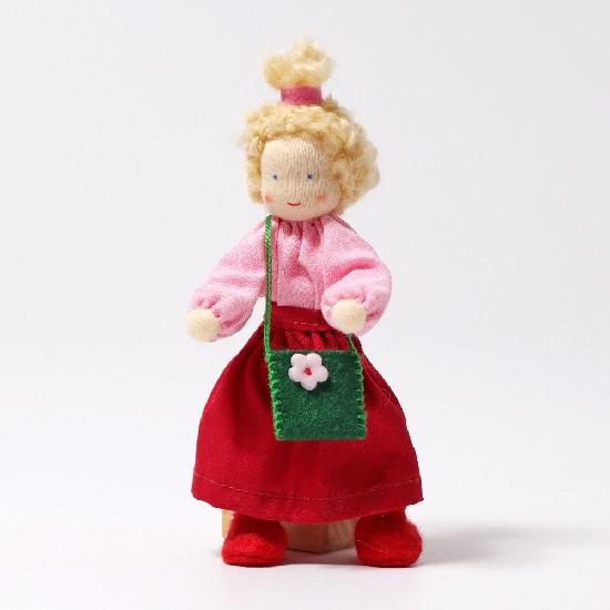 Grimm's Doll - Lime Dress Child (Dollhouse Size)