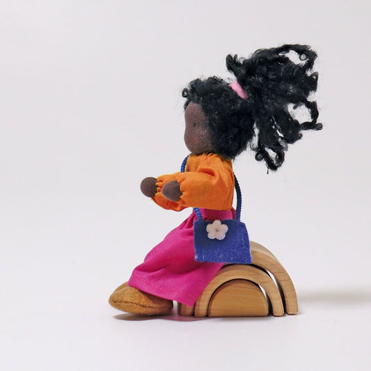 Grimm's Doll - Ebony Dress Child Child (Dollhouse Size)