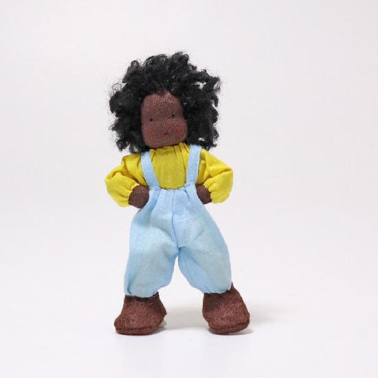 Grimm's Doll - Ebony Pants Child (Dollhouse Size)