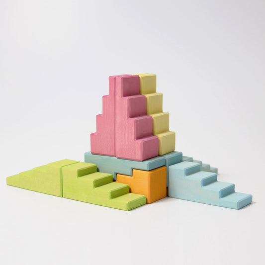 Grimm's Blocks Stepped Roof Pastel