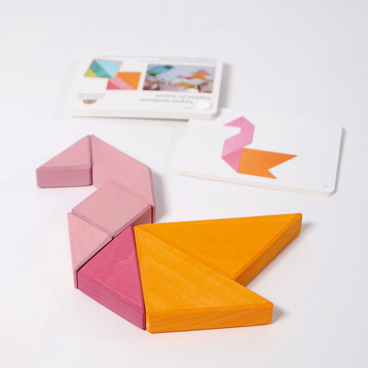 Grimm's Learning - Tangram, Orange-Pink incl. Templates