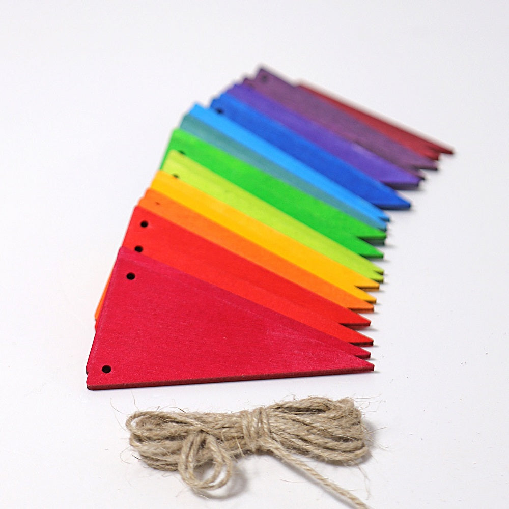 Grimm's Pennant Banner - Rainbow 24 pcs