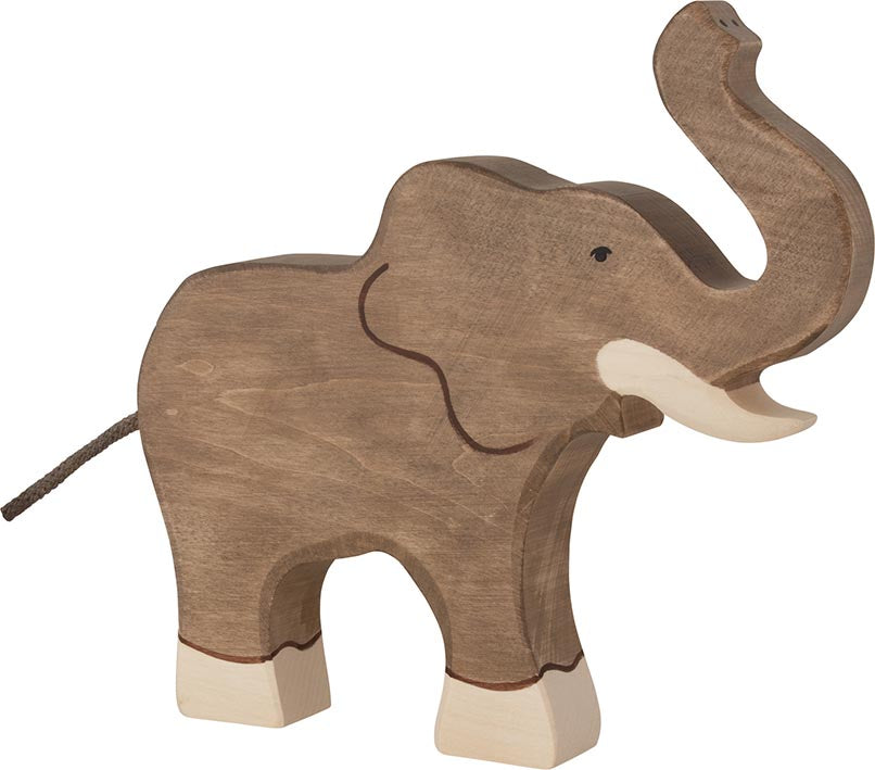 Holztiger Elephant with Trunk Raised