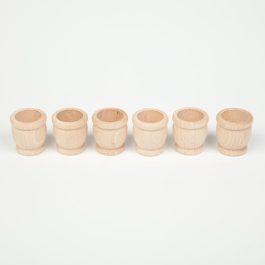 Grapat Wood Natural Mates/Pots 6 pcs