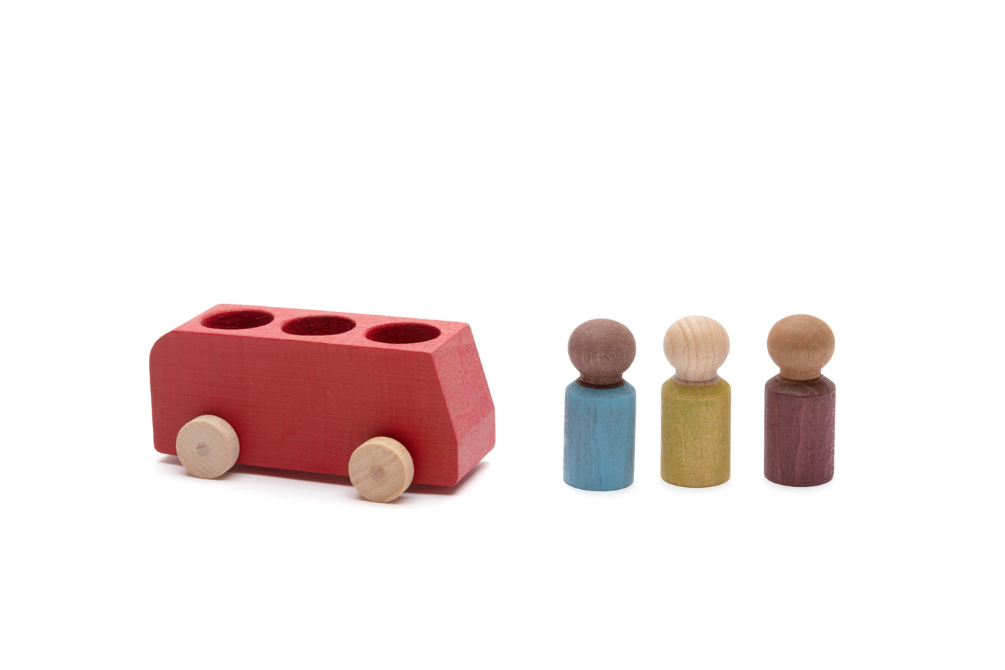 Lubulona Bus Red with 3 Figures