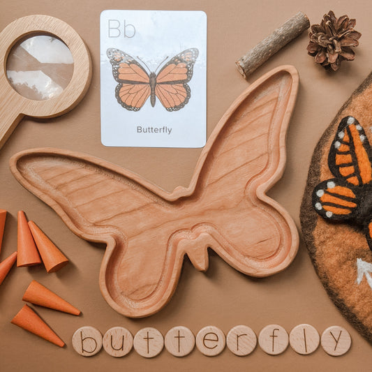 Butterfly Wooden Sensory Tray