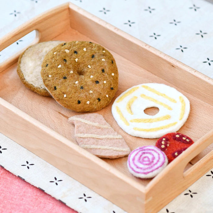 Felt Bagel Stack Play Food Set