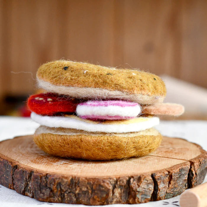 Felt Bagel Stack Play Food Set