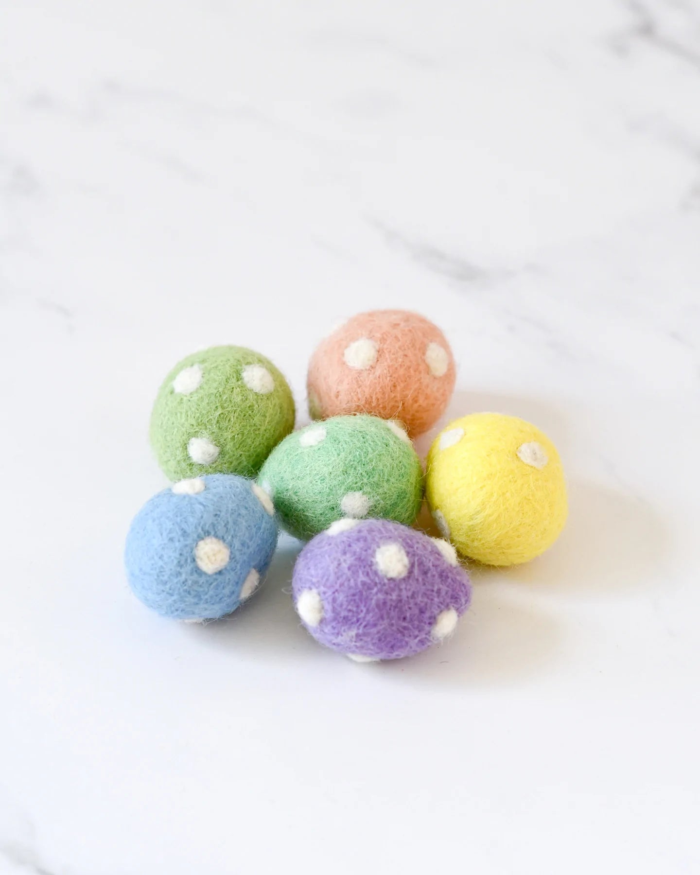 Tara Treasures Felt Tiny Polka Dots Eggs (set of 6)