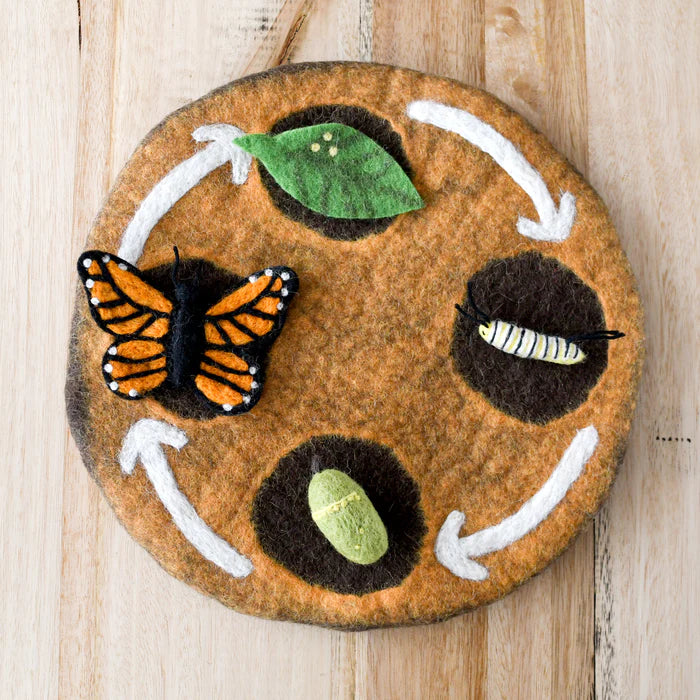Felt Lifecycle of Monarch Butterfly (mat sold separately)