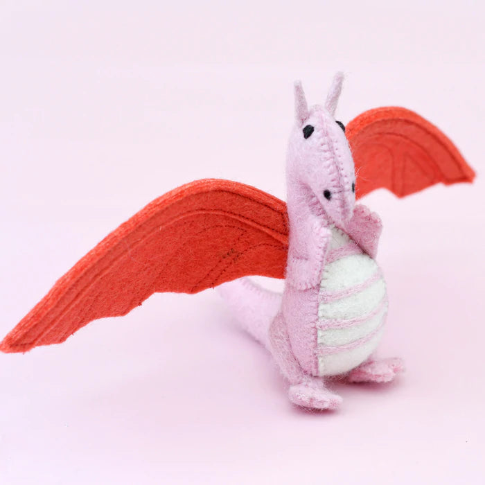 Felt Dragon Toy - Pink