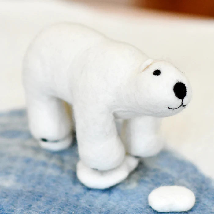 Felt Polar Bear Toy