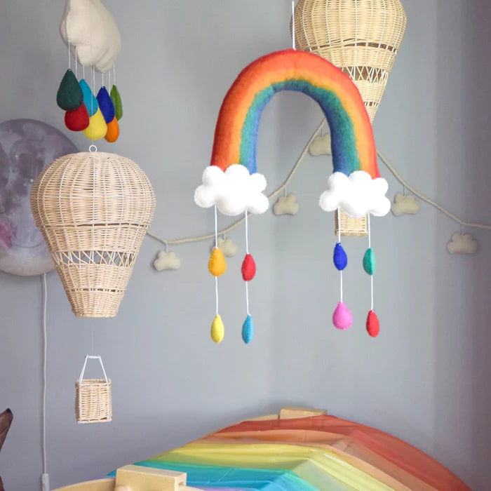 Rainbow with Raindrops Wall Handing/Nursery Mobile